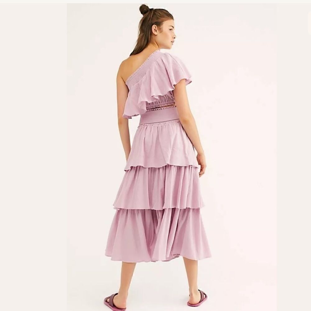 🆕FREE PEOPLE GO FOR DRAMA SET TOP & MIDI SKIRT - Picture 2 of 3